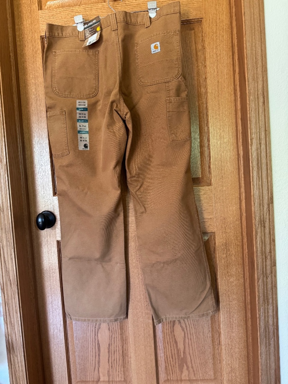 Mens Carhartt Relaxed Fit Washed Duck Work Dungaree Size 40x32 NWT